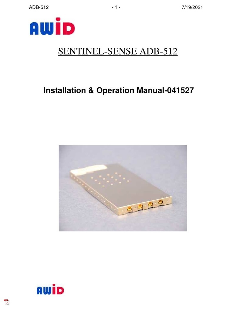AWID Sentinel-Sense ADB-512 User manual