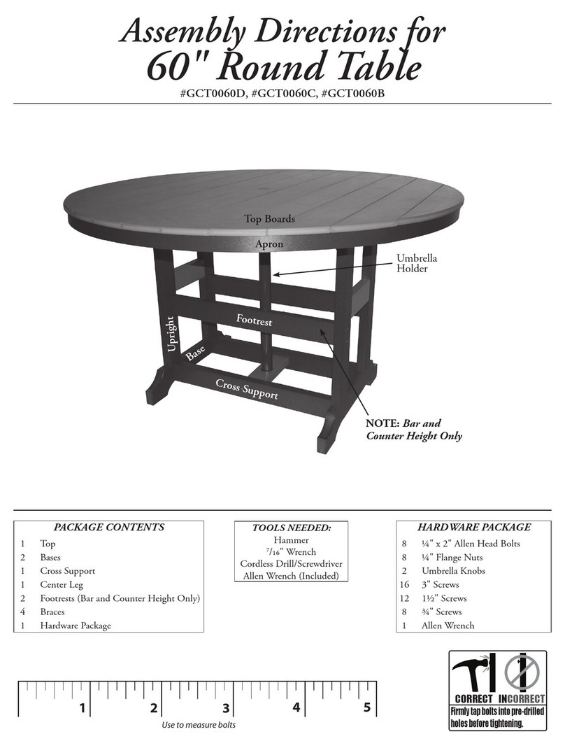 DutchCrafters GCT0060D Assembly Directions