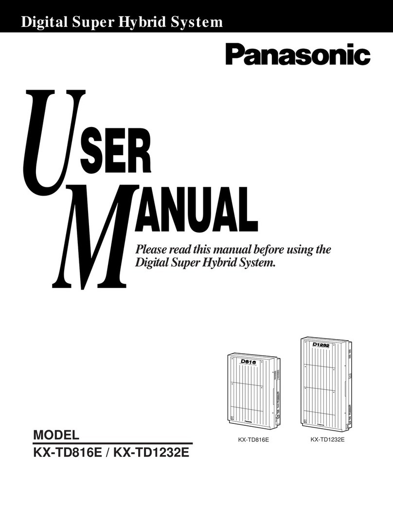 Panasonic KX-TD816E User manual
