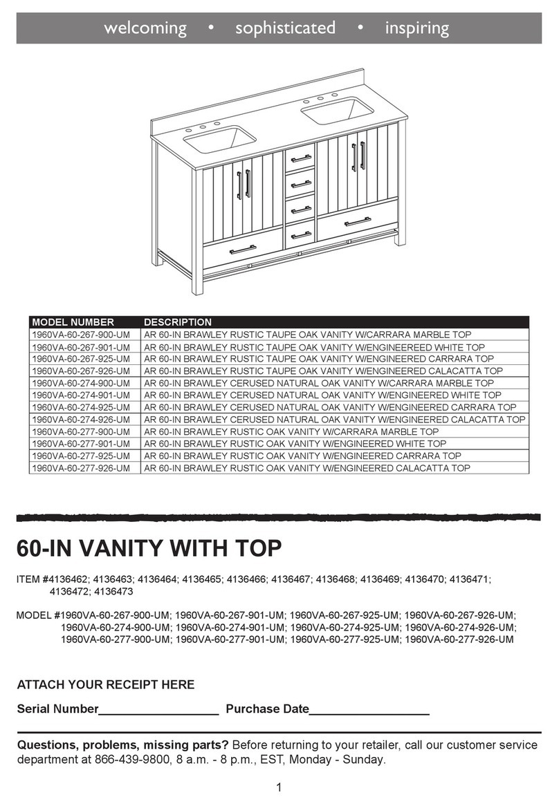 Allen + Roth 1960VA-60-267-900-UM User manual