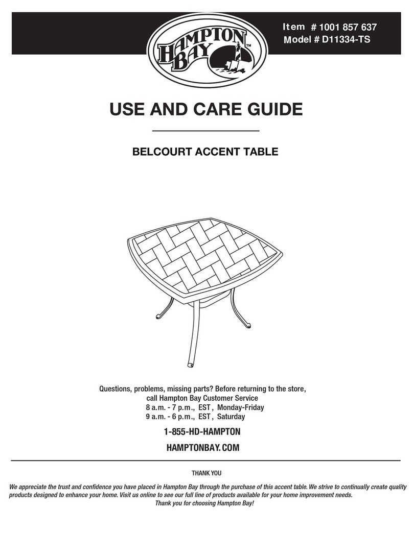 HAMPTON BAY BELCOURT D11334-TS Use and care guide HAMPTON BAY BELCOURT D11334-TS Use and care guide