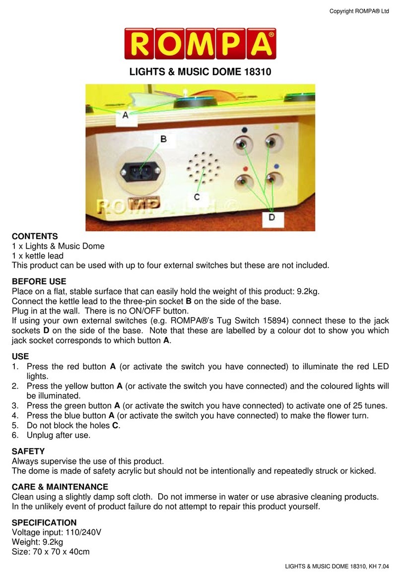 Rompa Light & Music Dome instructions