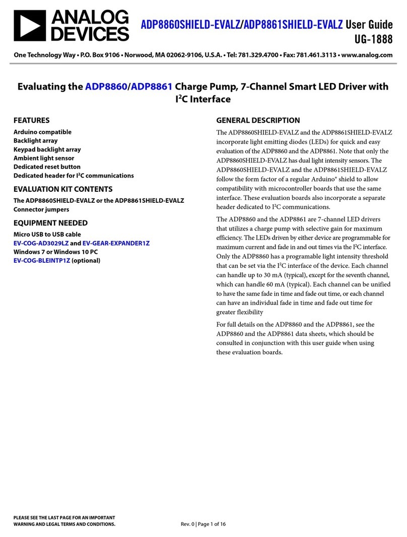 Analog Devices ADP8860SHIELD-EVALZ User manual
