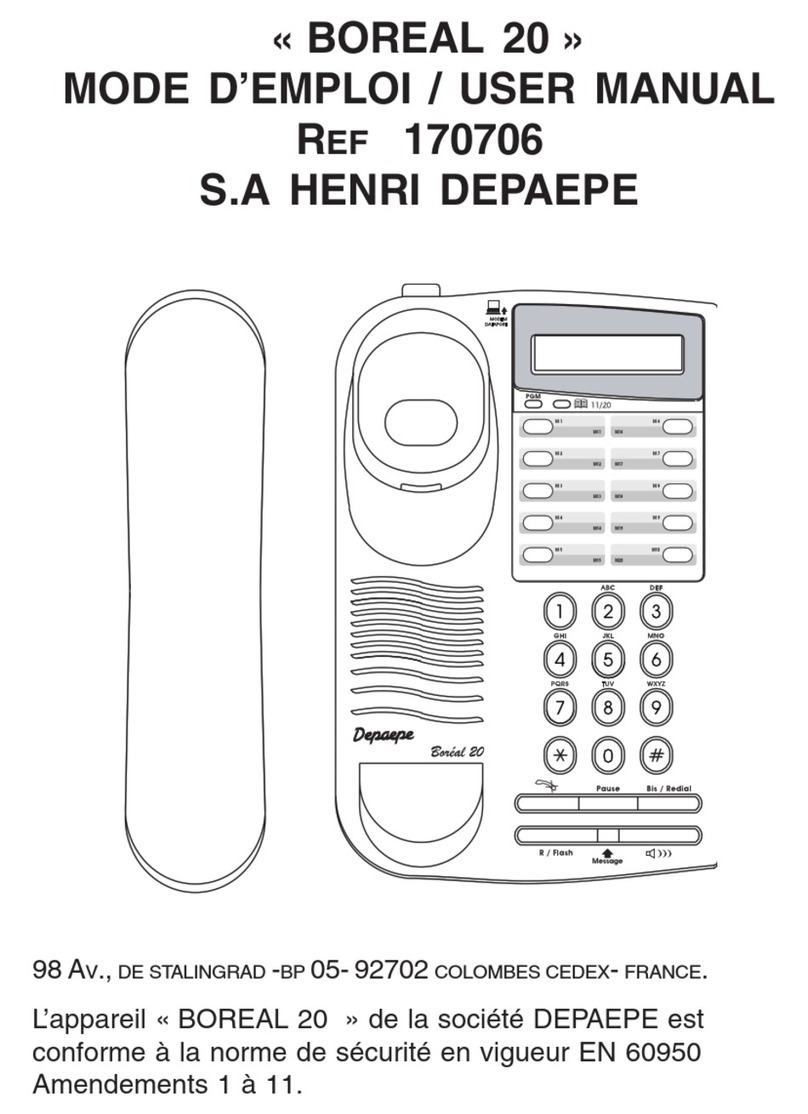 Depaepe BOREAL 20 user manual