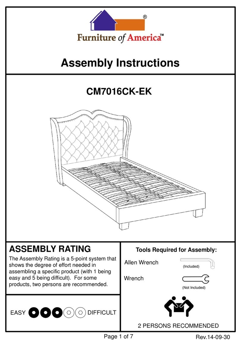 Furniture of America CM7016CK-EK Assembly instructions Furniture of America CM7016CK-EK Assembly instructions