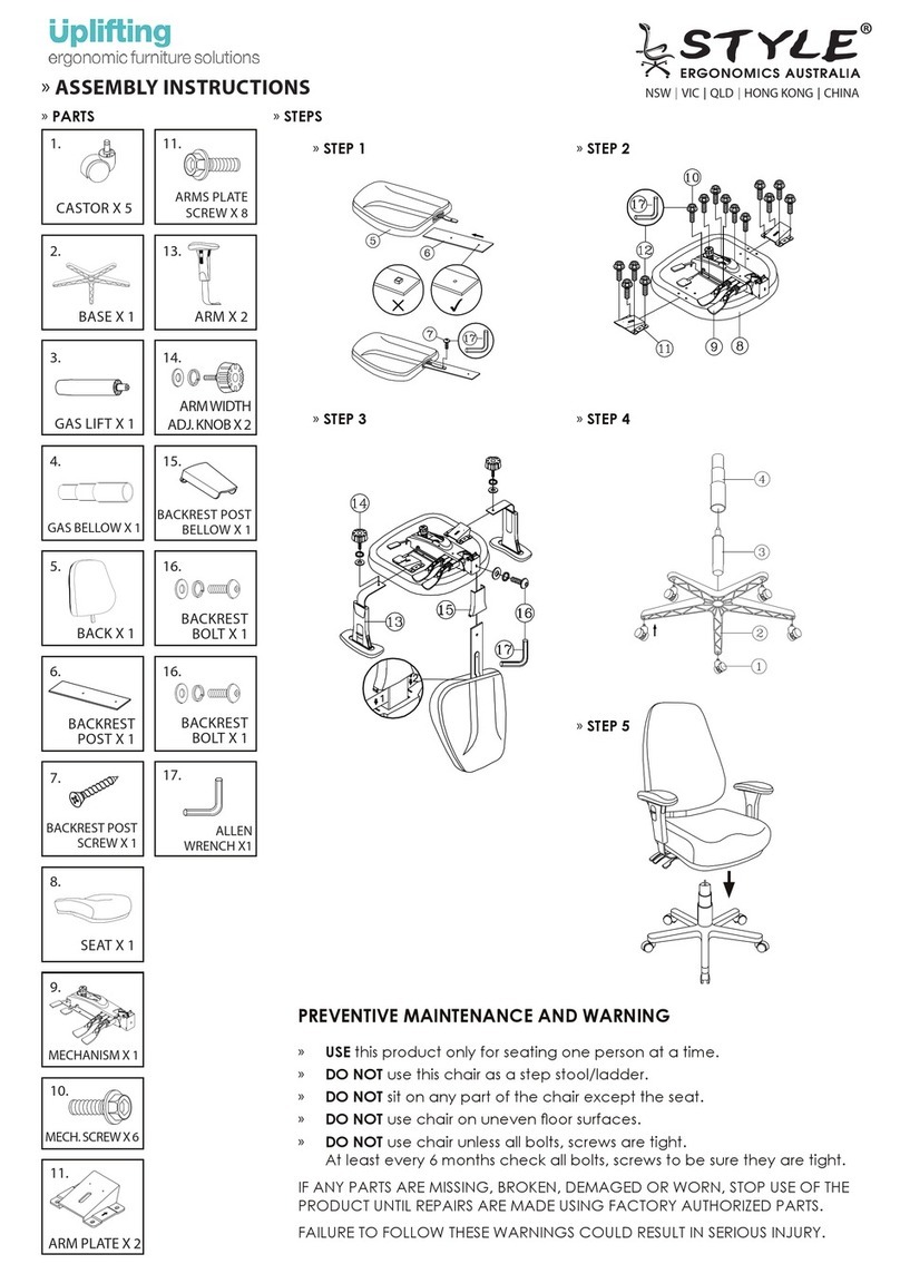 Ergo Furniture STYLE Assembly instructions Ergo Furniture STYLE Assembly instructions