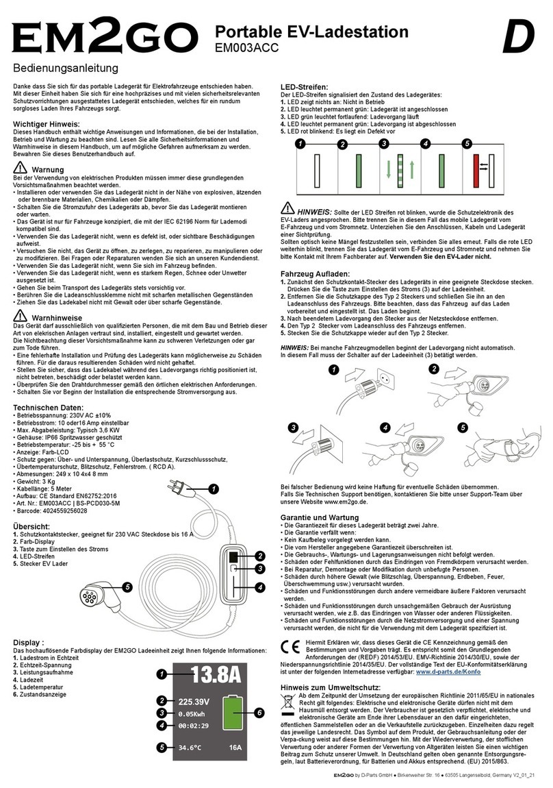 D-Parts EM2GO EM003ACC user manual