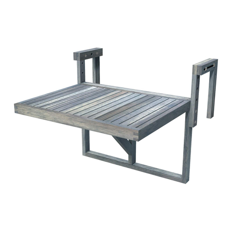 Interbuild Stockholm Balcony Table foldable Assembly instructions Interbuild Stockholm Balcony Table foldable Assembly instructions