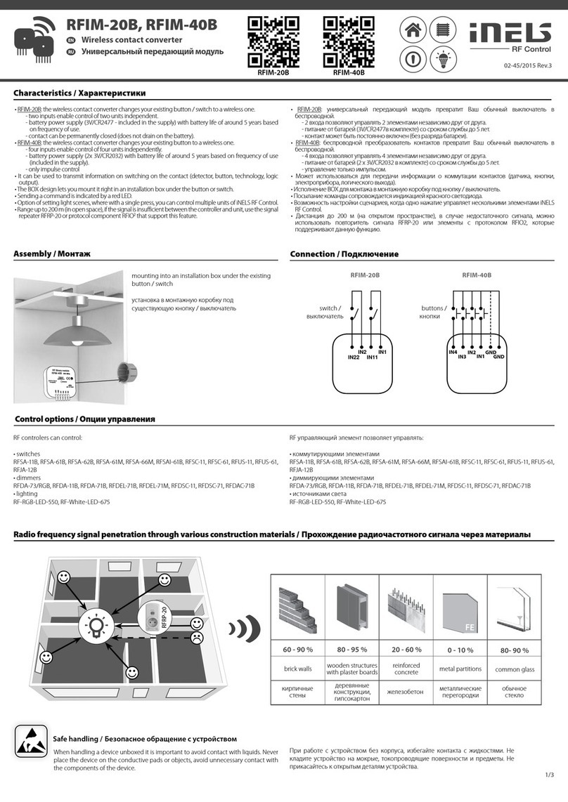 Elko RFIM-20B User manual