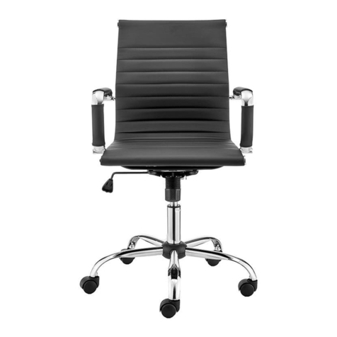 Ergolux ATTICUS CHROME METAL CHAIR ELOFFCHRMEB user guide