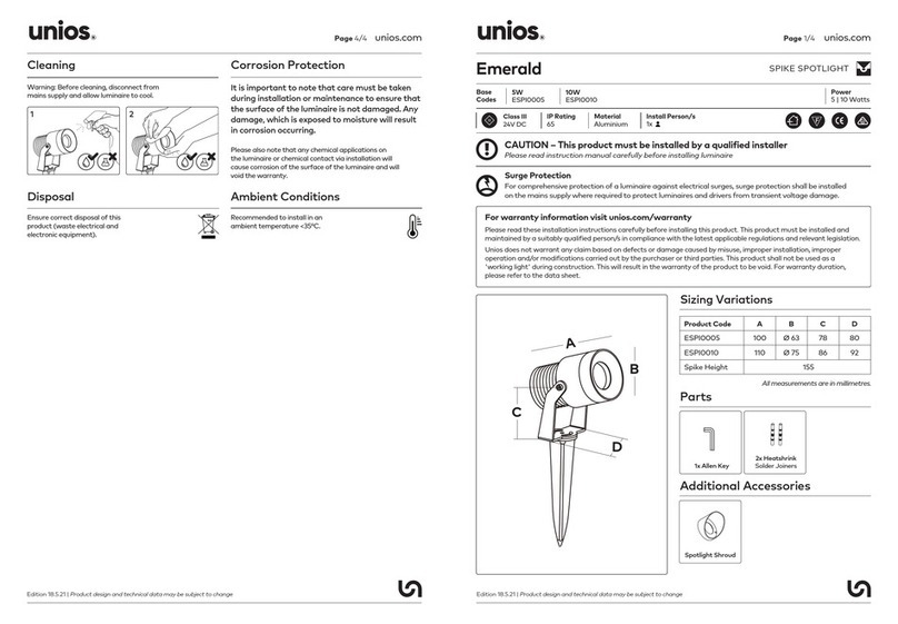 unios Emerald ESPI0005 User manual