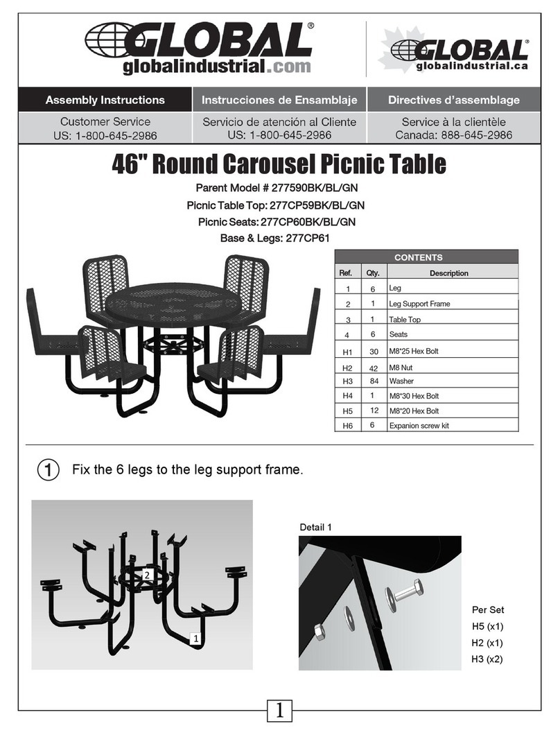 Global 277590BK Assembly instructions