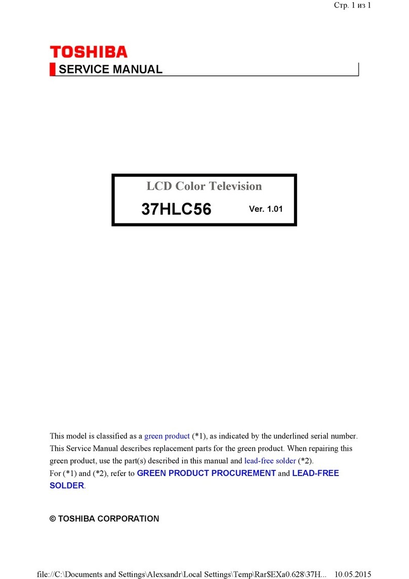 Toshiba 37HLC56 - 37" LCD Flat Panel Display Service manual