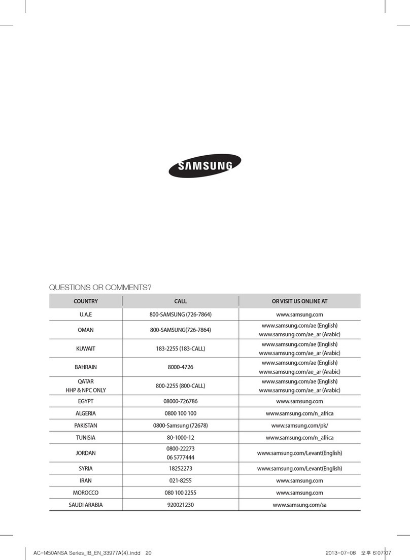 Samsung AC-M50ANSA Series user manual