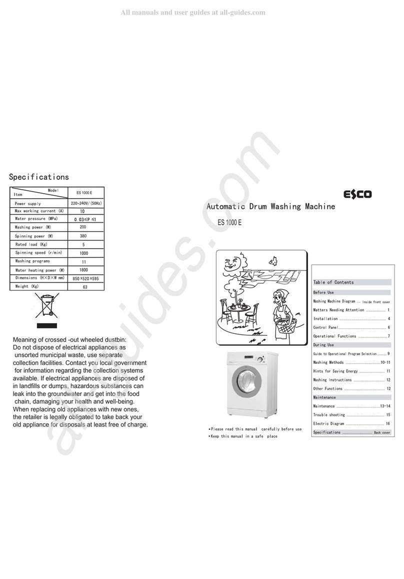 Esco ES 1000 E manual