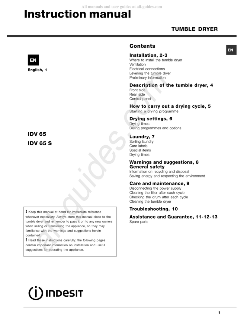 Indesit IDV 65 instruction manual