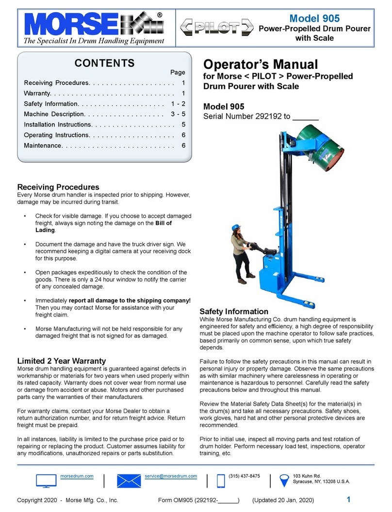 morse 905 Operator's manual