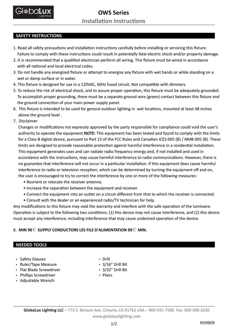GlobaLux Lighting OWS Series installation instructions