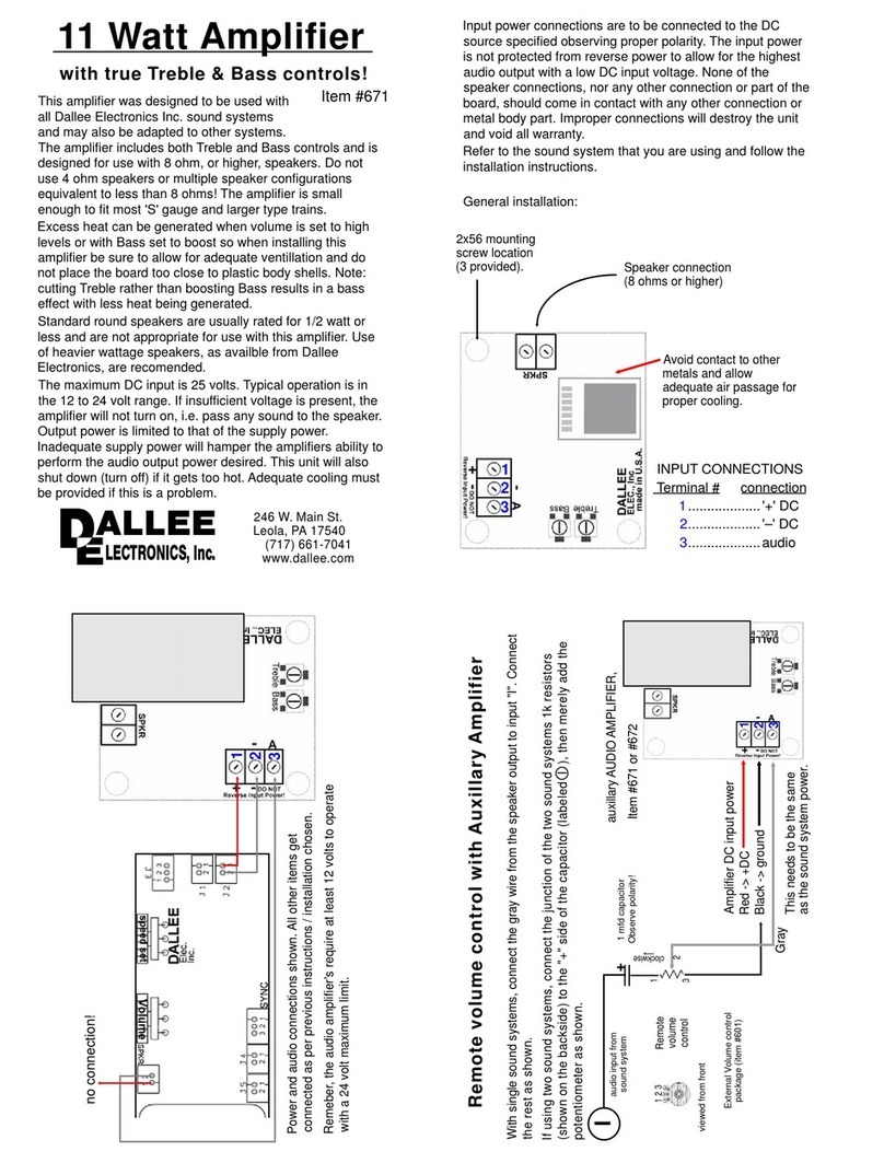 DALLEE ELECTRONICS 671 quick start guide