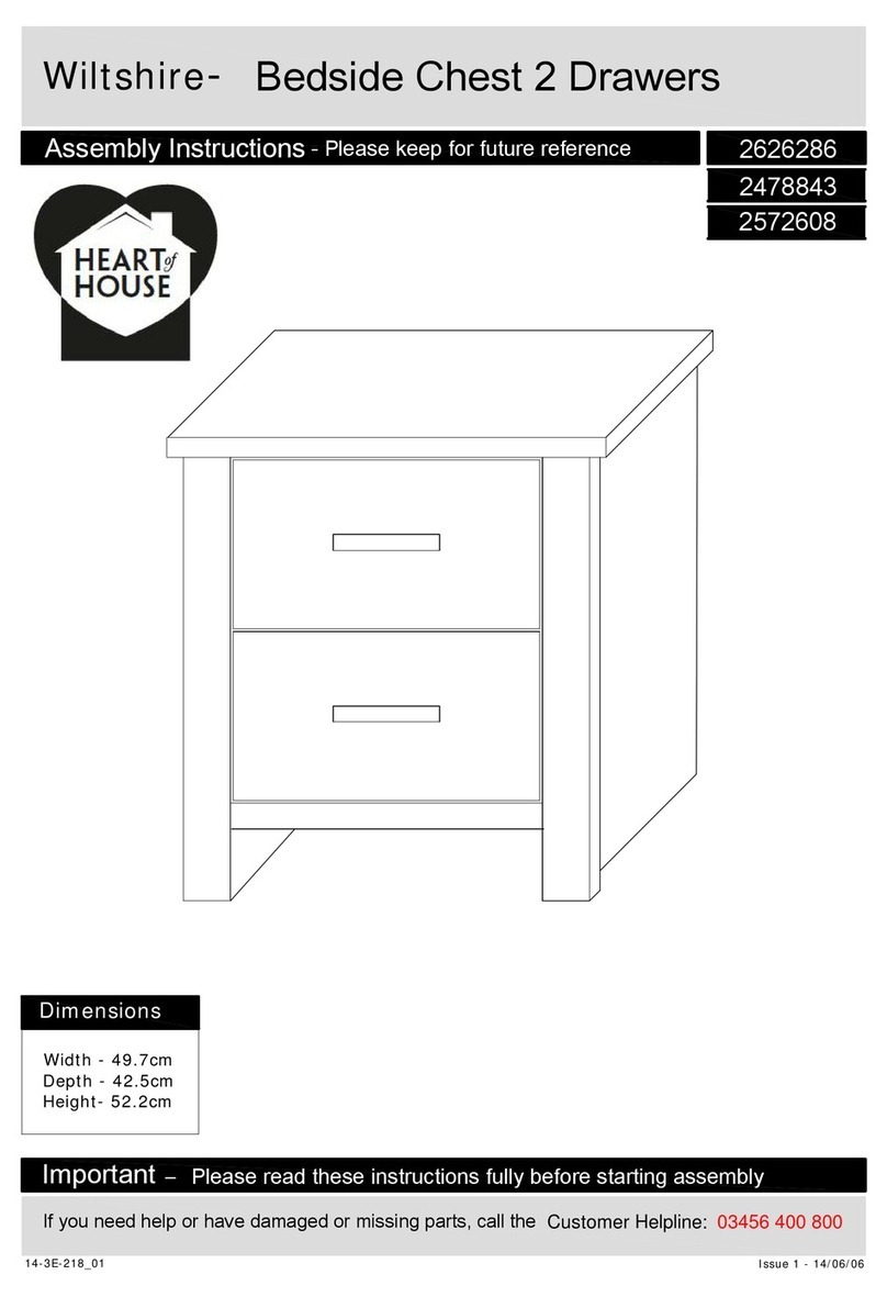 Heart of House Wiltshire 2626286 Assembly instructions Heart of House Wiltshire 2626286 Assembly instructions