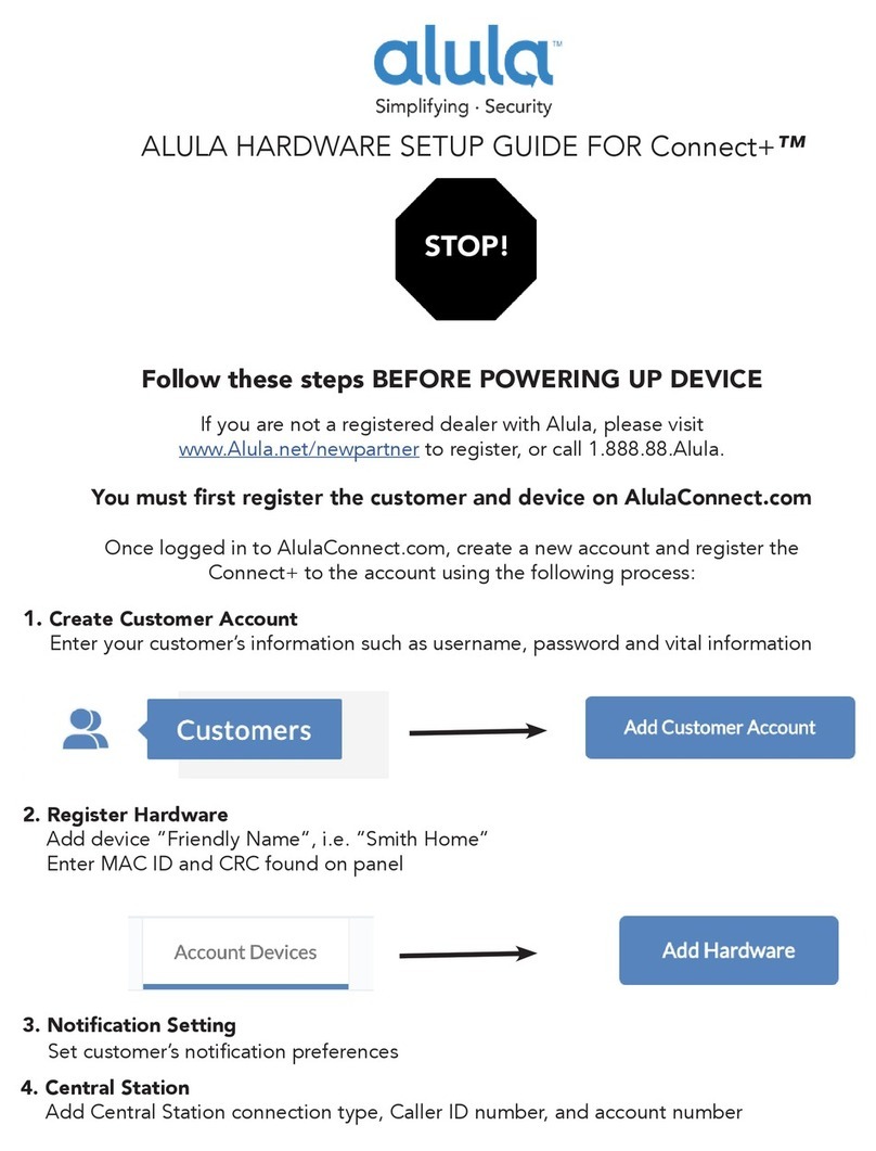 Alula Connect+ RE6100P-XX-X DKIT Hardware setup guide