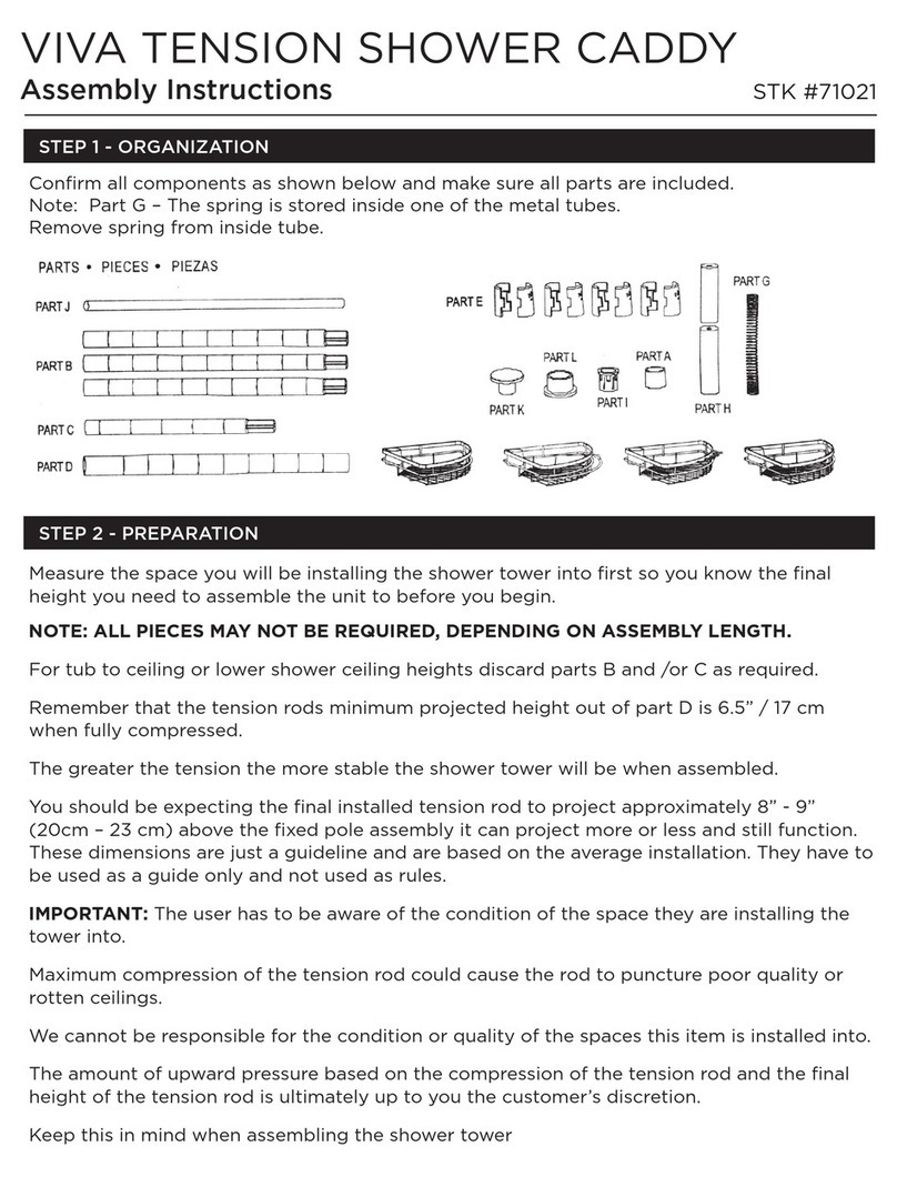 KSP VIVA TENSION SHOWER CADDY 71021 Assembly instructions KSP VIVA TENSION SHOWER CADDY 71021 Assembly instructions