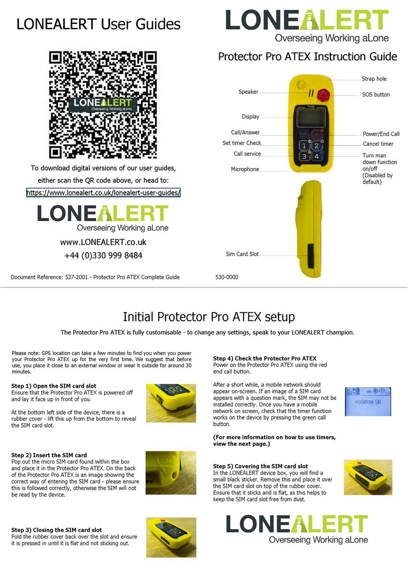 LONEALERT Pro ATEX Instruction guide