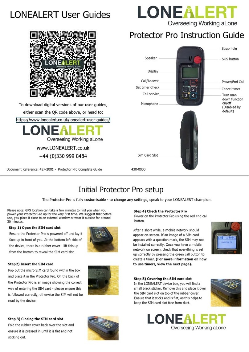 LONEALERT Protector Pro Instruction guide