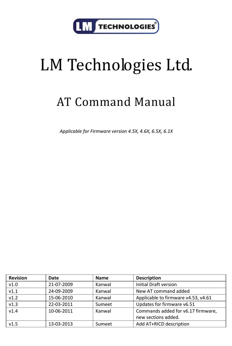 LM Technologies LM400 AT Command manual