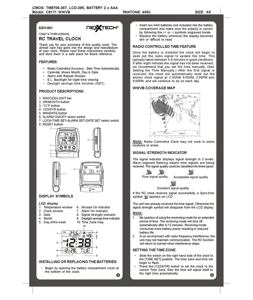 NexxTech C8171 WWVB User manual