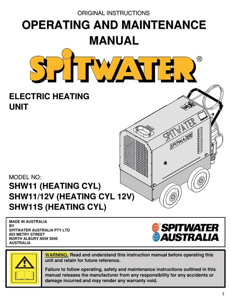 Spitwater SHW11 Operating and maintenance manual