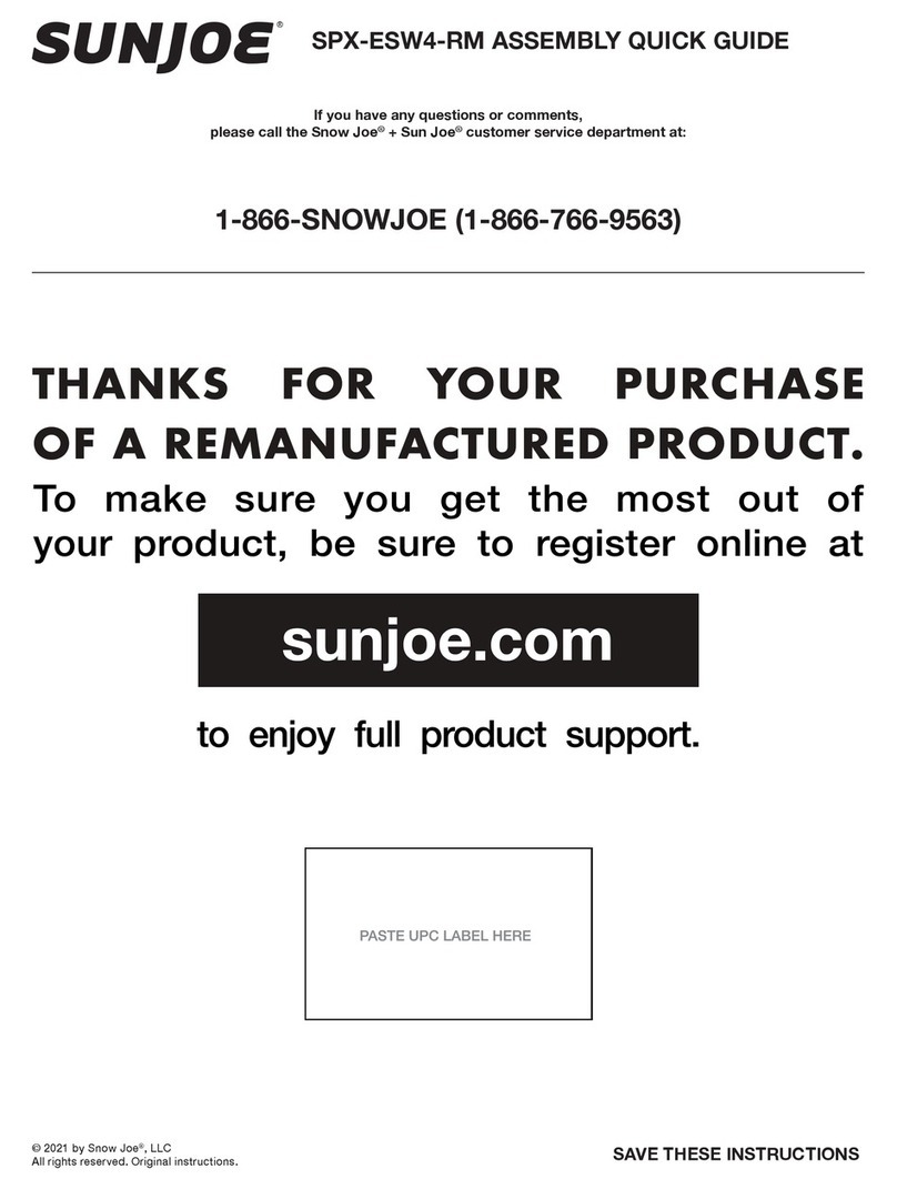 sunjoe SPX-ESW4-RM ASSEMBLY QUICK GUIDE