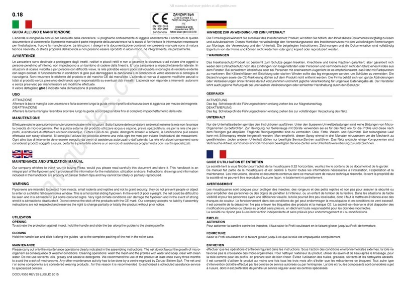 Zanzar Flexa 0.18 MAINTENANCE AND UTILIZATION MANUAL