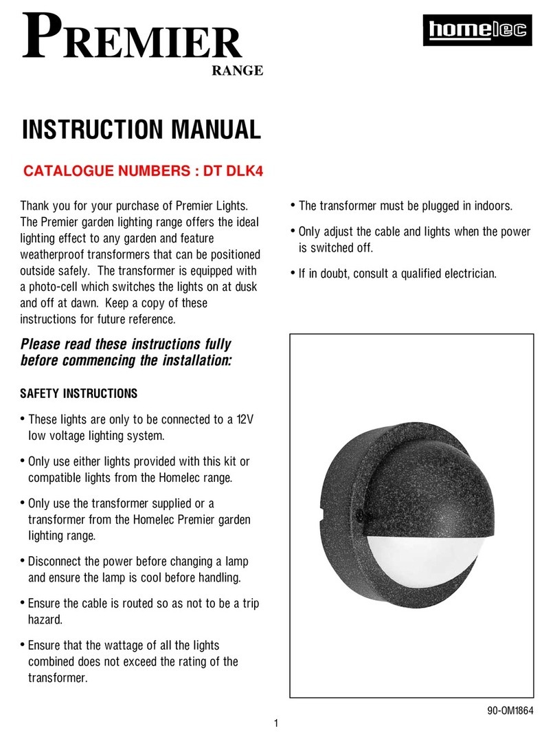Homelec PREMIER RANGE instruction manual