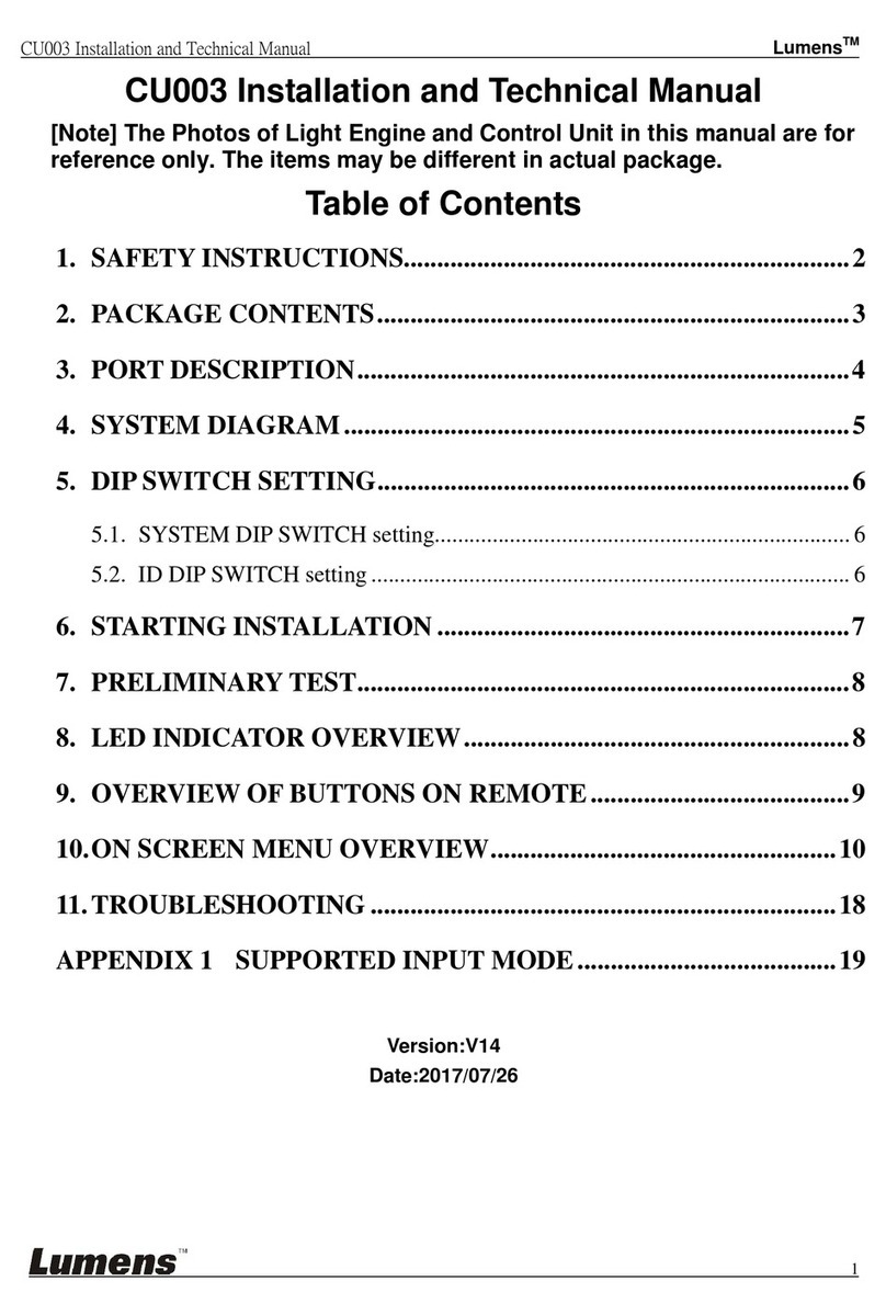 Lumens CU003 User manual