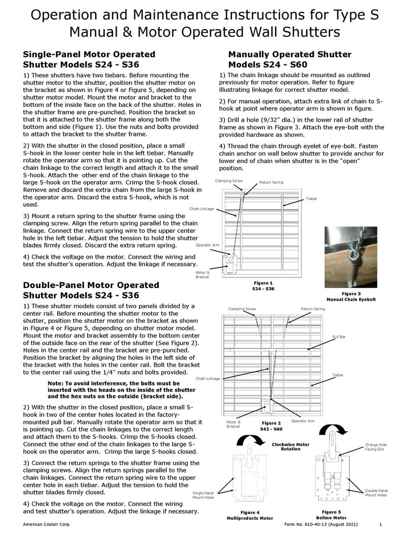 Cool Air S24 Operation and maintenance instructions