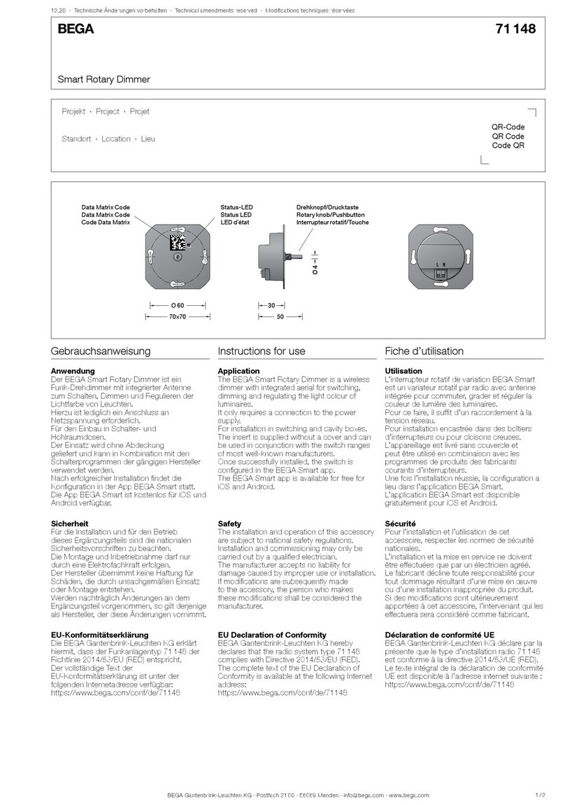 BEGA 71148 Instructions for use