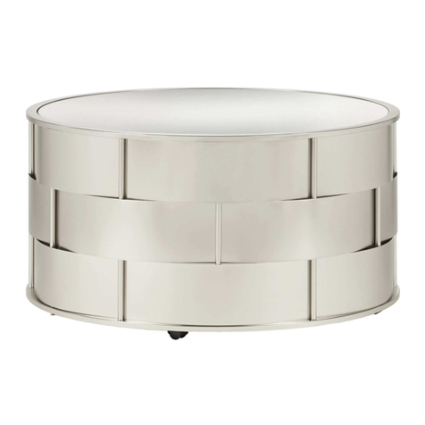 overstock SANDY NICKEL BARREL COCKTAIL TABLE WITH MIRROR... Assembly instruction