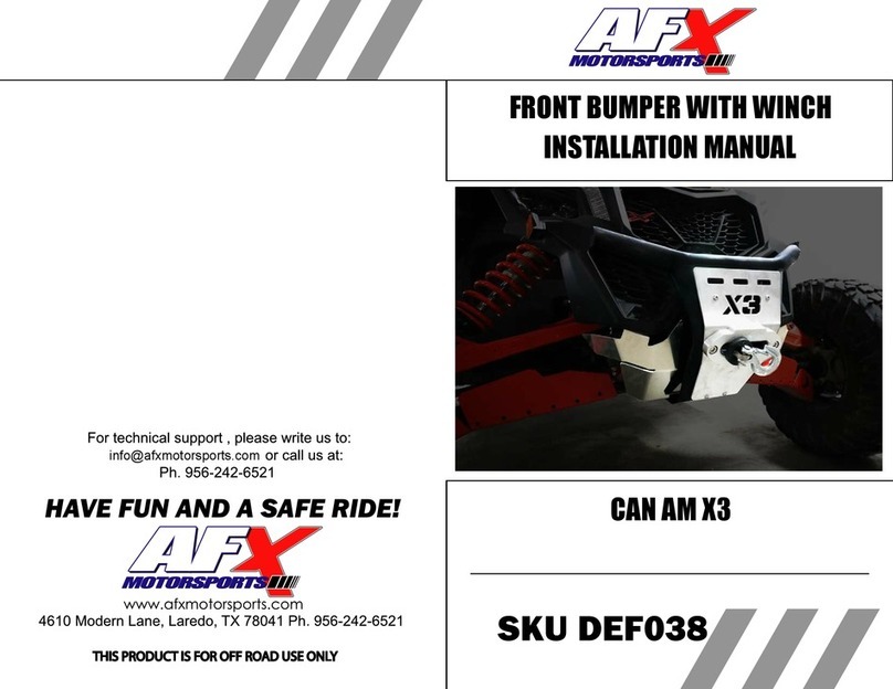 AFX MOTORSPORTS CAN AM X3 installation manual