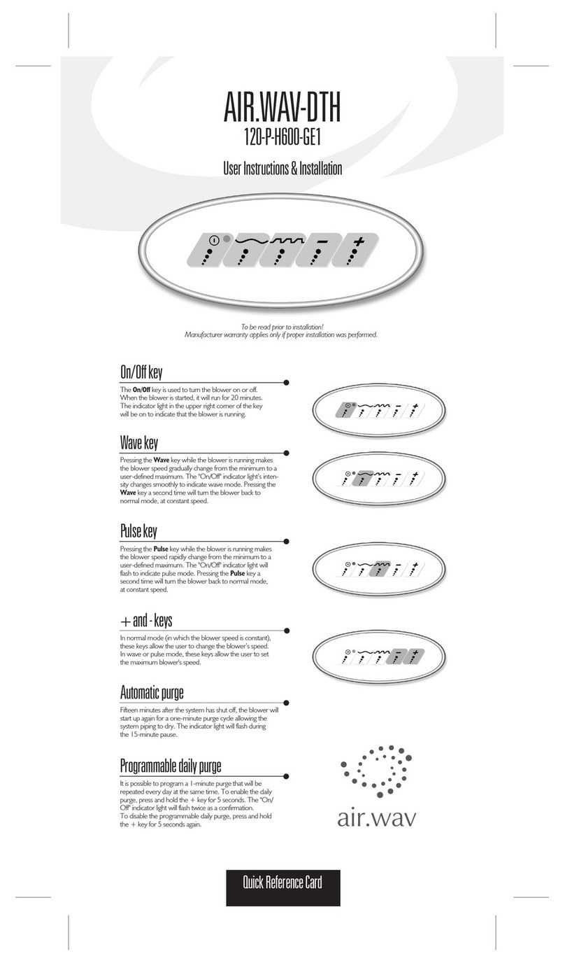 Gecko AIR.WAV-DTH 120-P-H600-GE1 User Instructions & Installation
