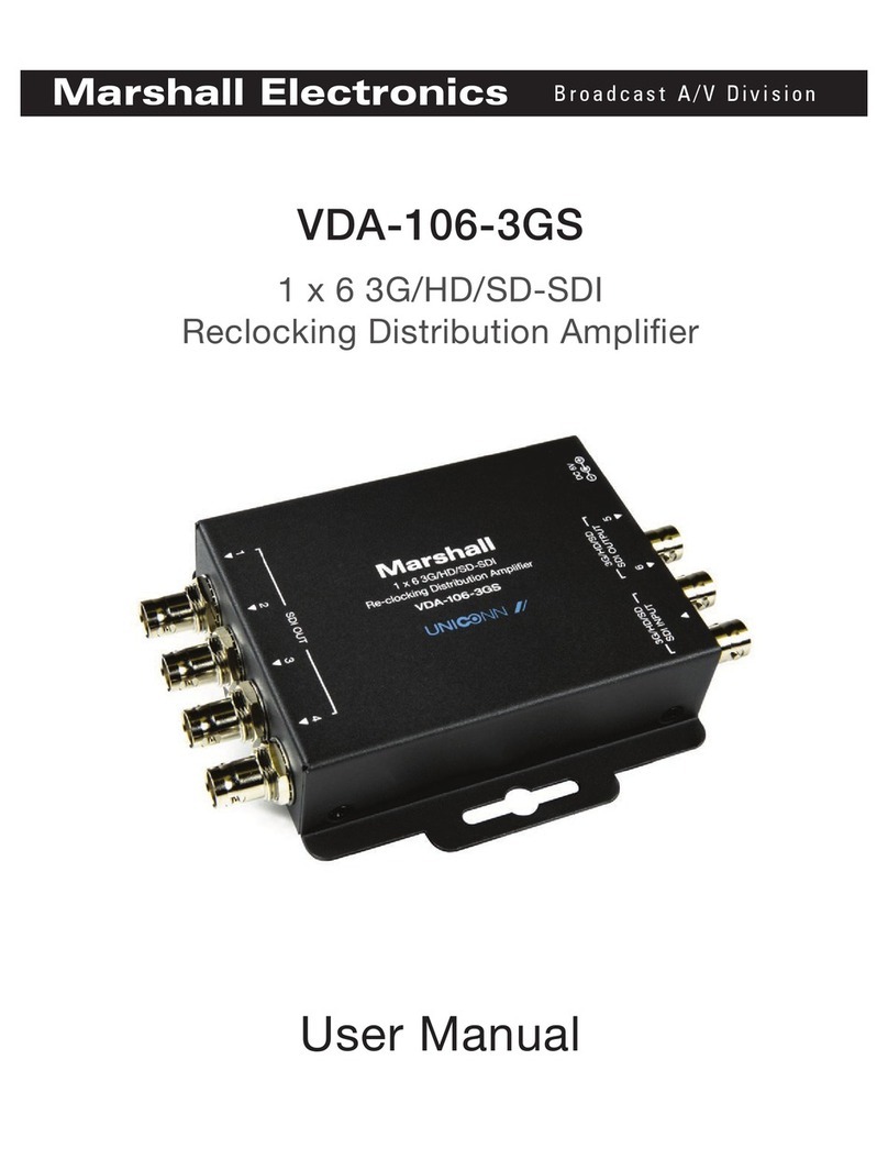 Marshall Electronics VDA-106-3GS User manual Marshall Electronics VDA-106-3GS User manual