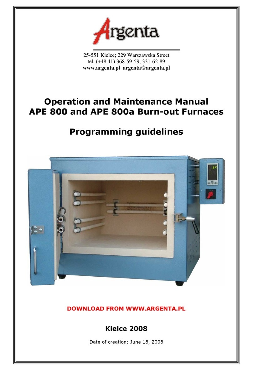 argenta APE 800 Operation and maintenance manual