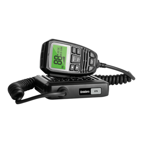 Uniden X76 owner's manual