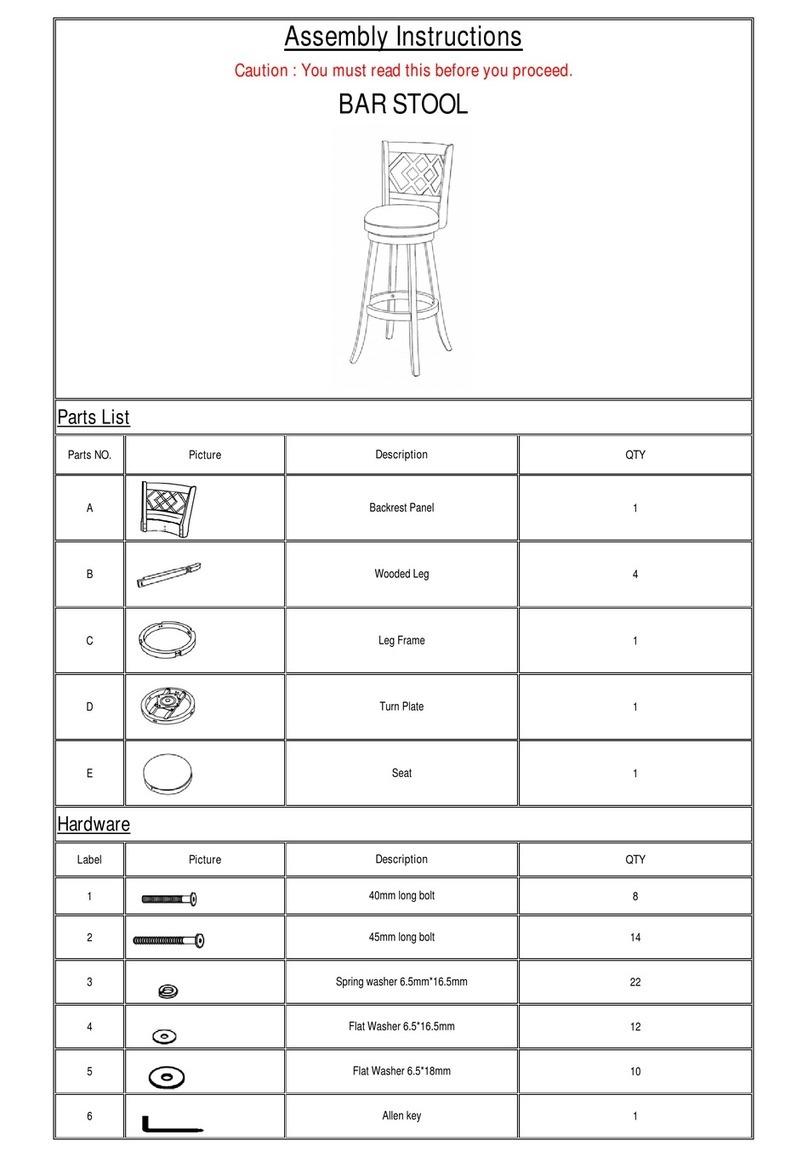 overstock BAR STOOL Assembly instructions overstock BAR STOOL Assembly instructions