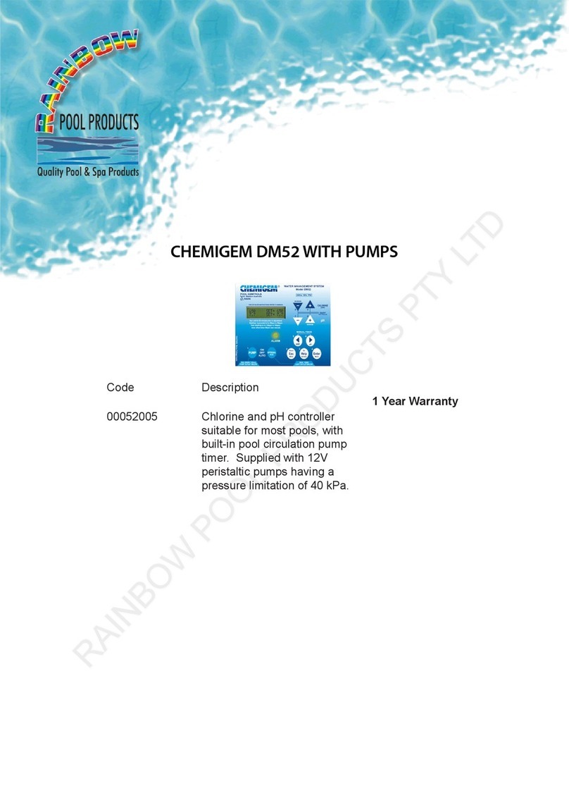 Rainbow Pool Products CHEMIGEM DM52 manual