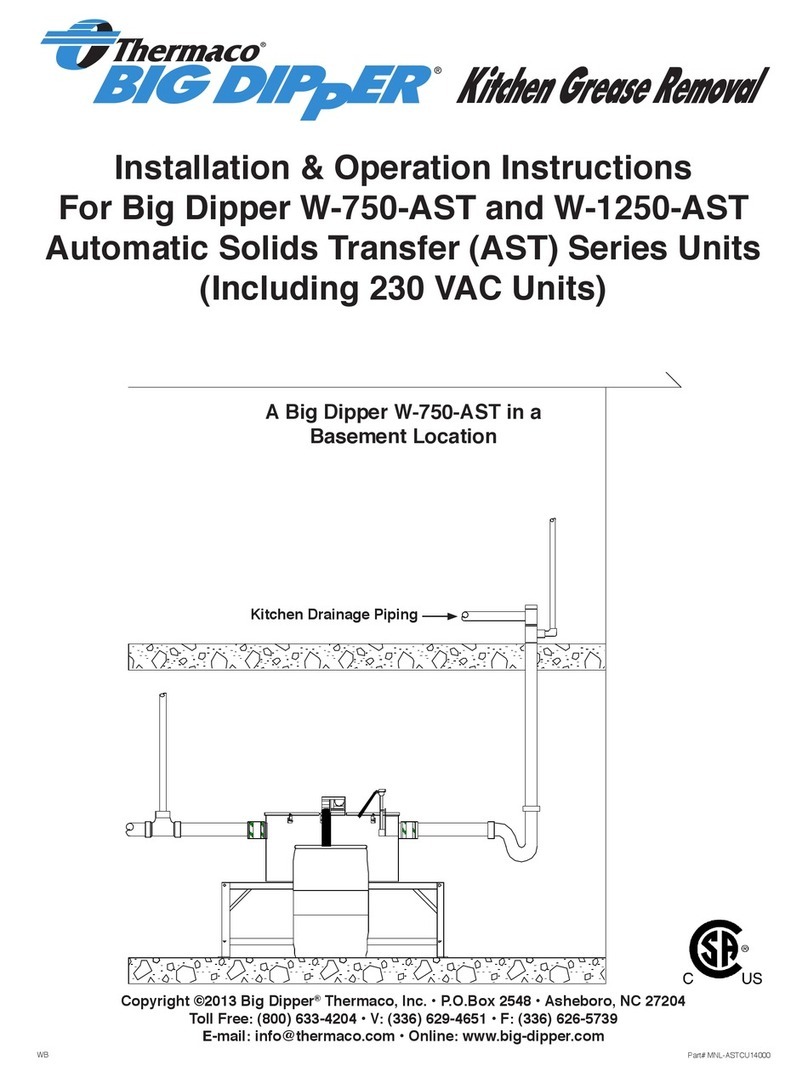 THERMA Big Dipper W-750-AST Installation instructions