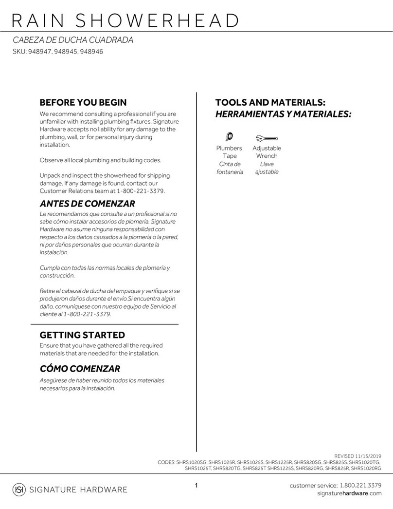 Signature Hardware 948947 User manual