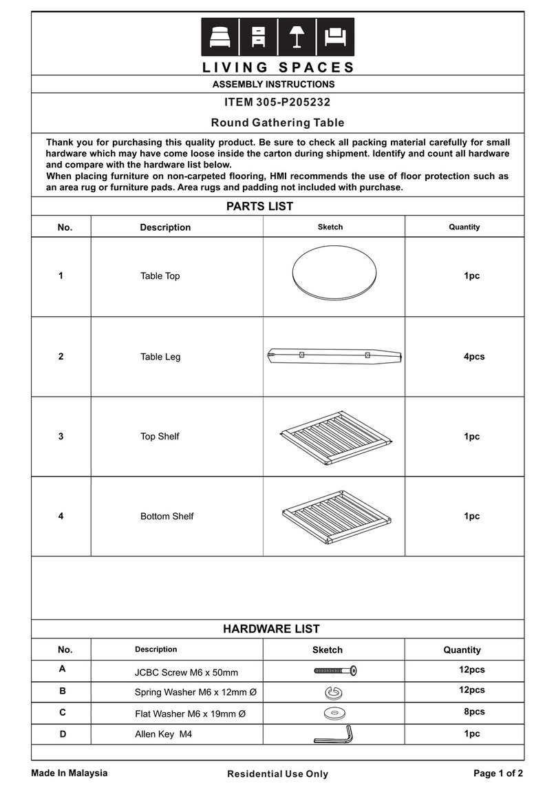 Living Spaces 305-P205232 User manual