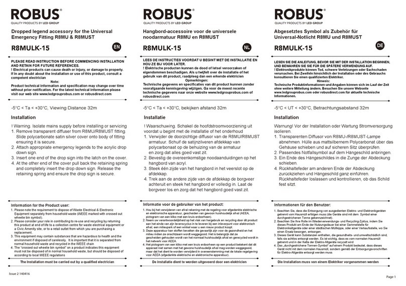 Robus R8MULK-15 User manual