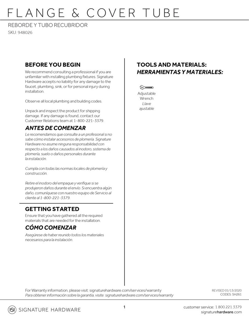 Signature Hardware 948026 User manual